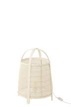 J-Line lamp Rya - katoen/bamboe - wit - large