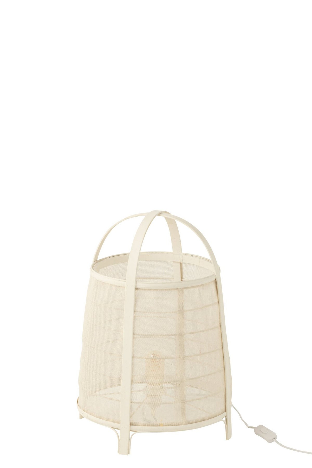 J-Line lamp Rya - katoen/bamboe - wit - large