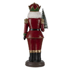 Beeld Notenkraker 13x10x32 cm Rood Kunststof Kerstdecoratie