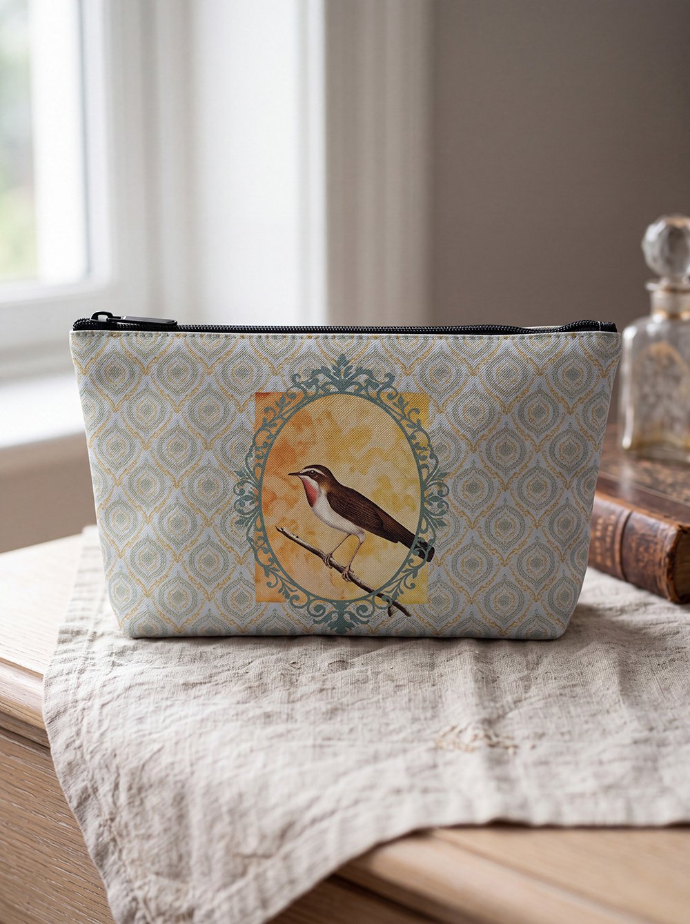 Toilettas Dames Vogel 26x6x16 cm Groen Kunststof