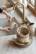 J-Line schaal - porselein - taupe - S