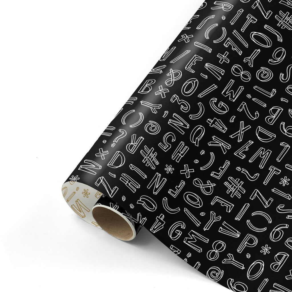 Typo Graphic - Rollen cadeaupapier - 10 stuks
