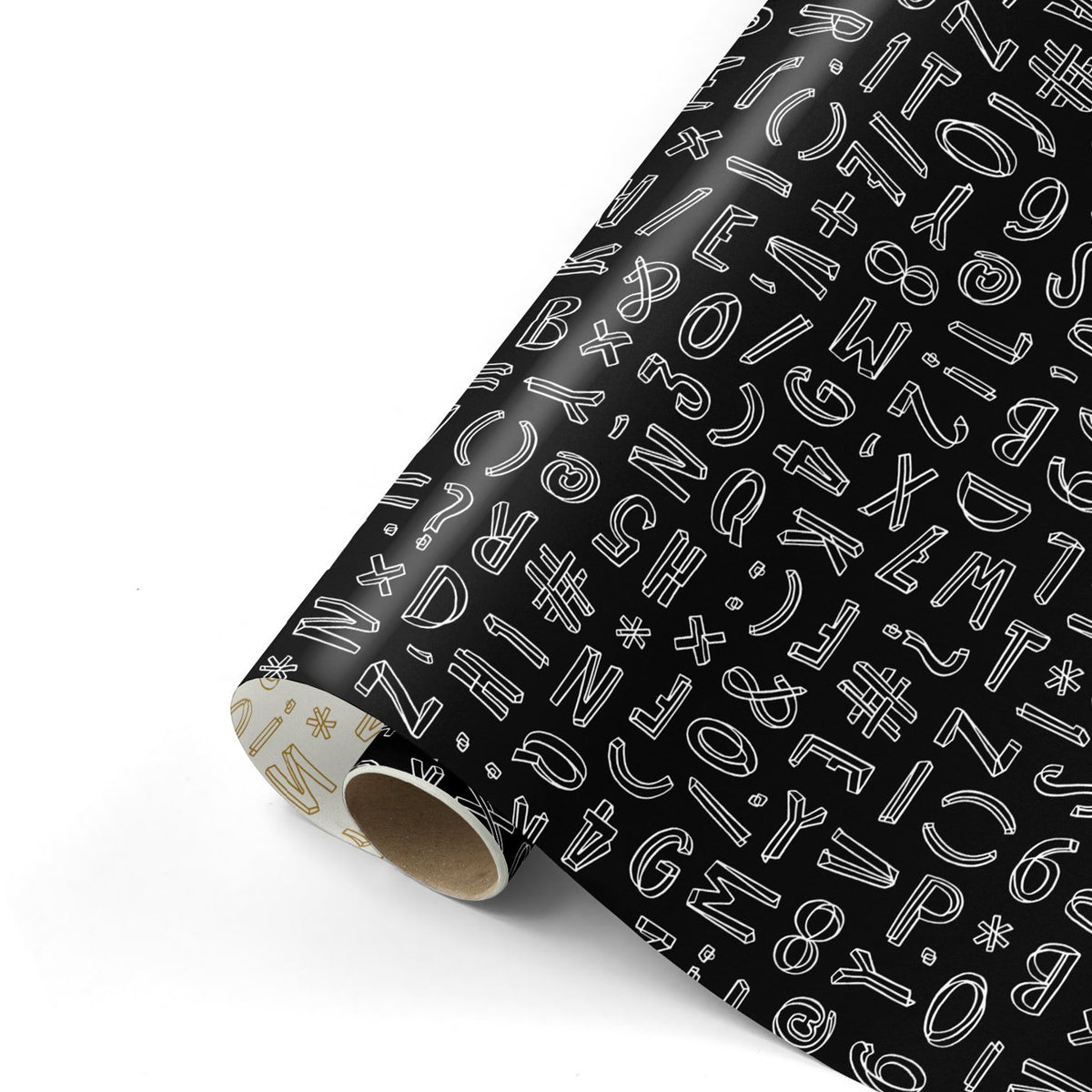 Typo Graphic - Rollen cadeaupapier - 10 stuks