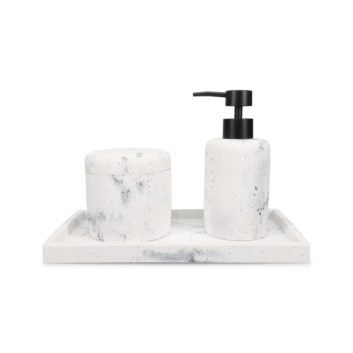 Zeepdispenser 25cl marmer wit Suds
