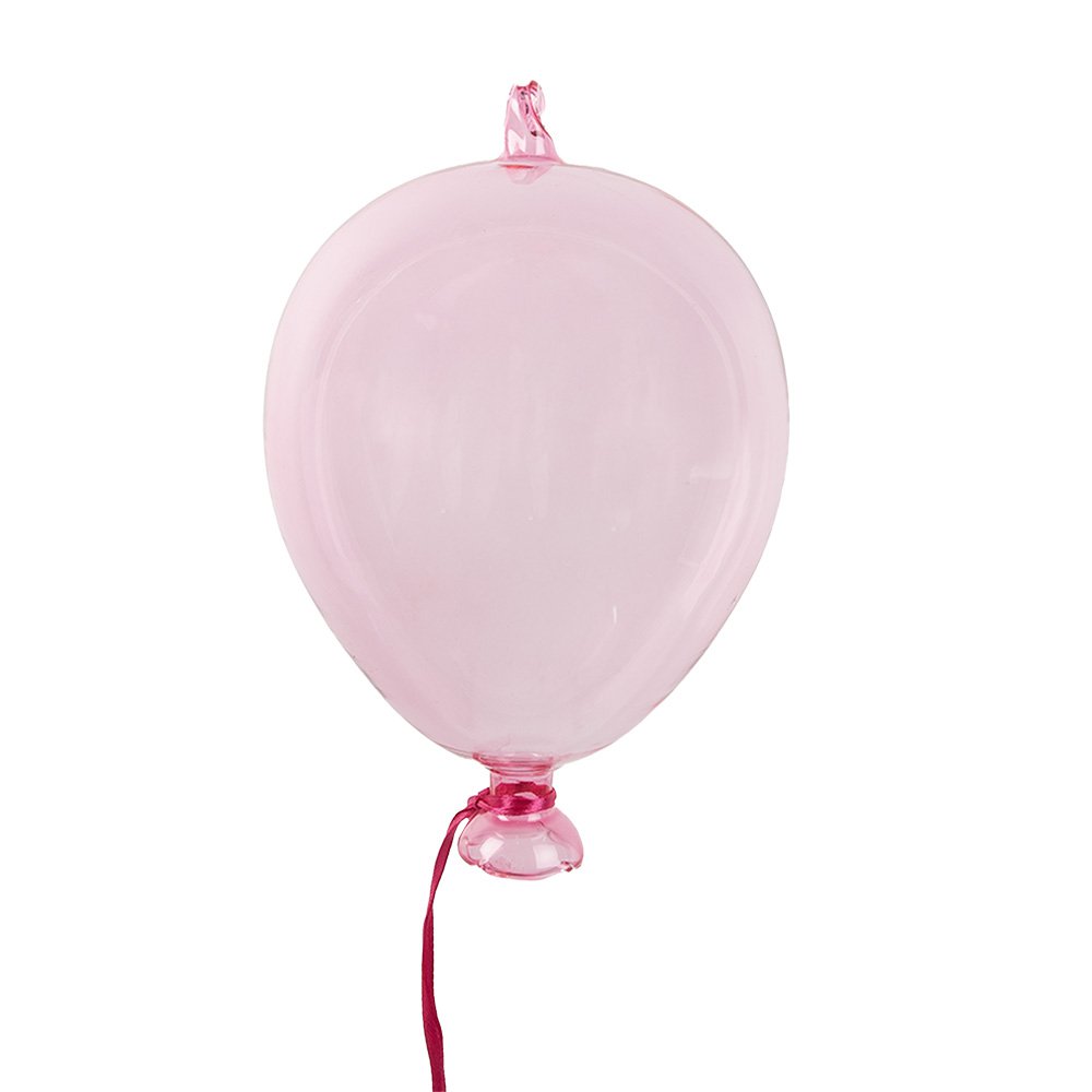 Decoratie Hanger Roze, Glas Ø 10x17 cm