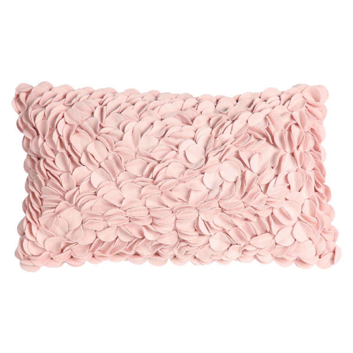 Bed van rozen zacht roze kussen 30 x 50 cm
