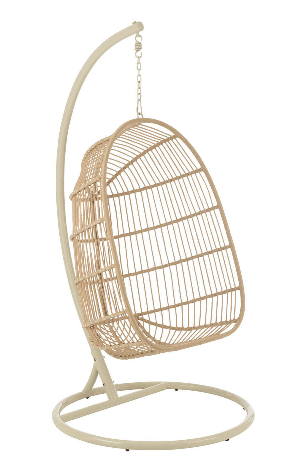 J-Line Hangstoel Egga Metaal/Koord Beige