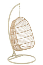 J-Line Hangstoel Egga Metaal/Koord Beige