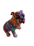 Polyresin bulldog kleurrijk