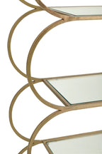J-Line rek Ronde Hoeken - glas - goud/transparant