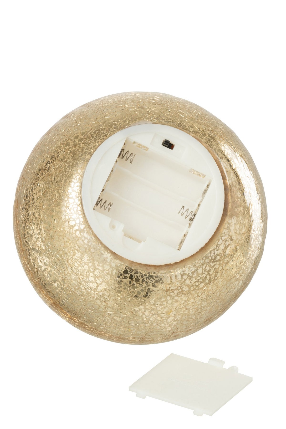 J-Line kerstbal - glas - goud - S - LED lichtjes