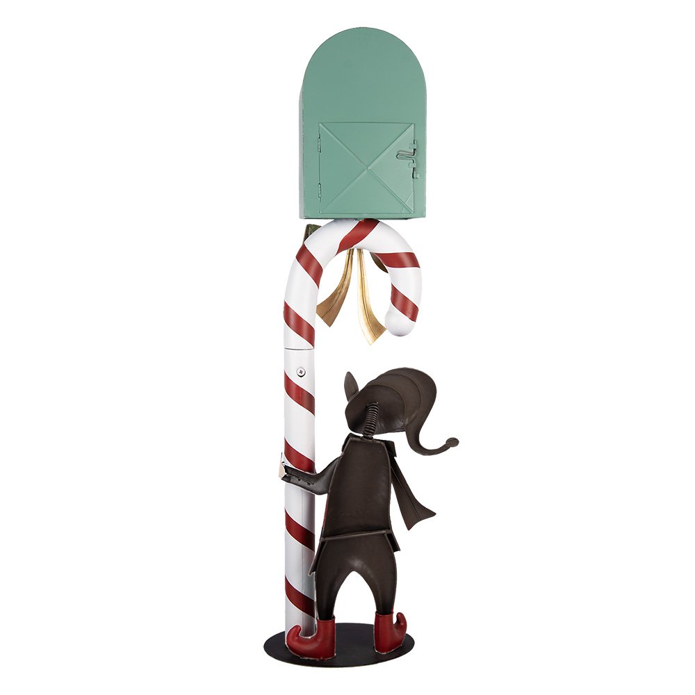 Kerstdecoratie Beeld Brievenbus 31x16x96 cm Groen Metaal