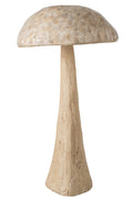 J-Line decoratie Paddenstoel - magnesium - beige - large