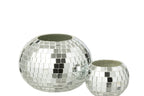 J-Line kaarshouder Mozaïek - glas - zilver