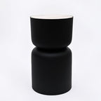 Marmeren Drum Bijzettafel - Zwart Ijzer - Modern Design