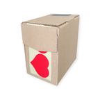Hart groot rood - wens etiket