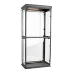 Vitrinekast Zwart, IJzer en Glas 31x21x70 cm