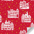 Papierrol - Sinterklaas (Red Village) - 50cm x 100 meter