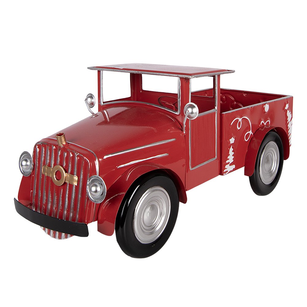 Kerstdecoratie Beeld Auto 42x18x19 cm Rood Metaal