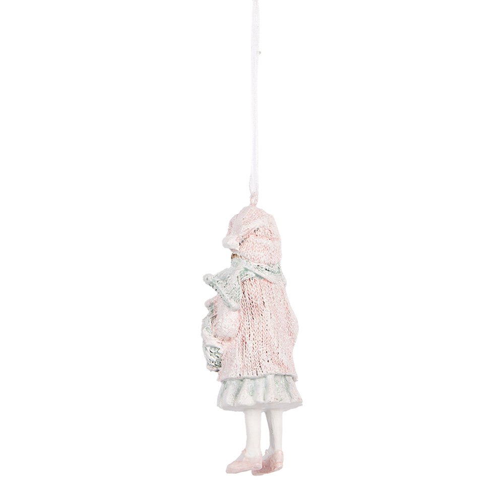 Kersthanger Kind 11 cm Rood Zwart Kunststof