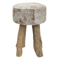 Kruk koe bruin wit rond 45cm