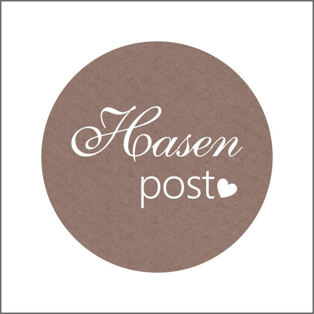 Etiket - Hasen post - rond 39mm - rol van 250 stuks