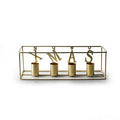Metalen kaarshouder 'xmas' goud h11 d33x10cm