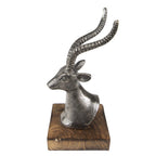 Beeld Hert 21 cm Zilverkleurig Aluminium