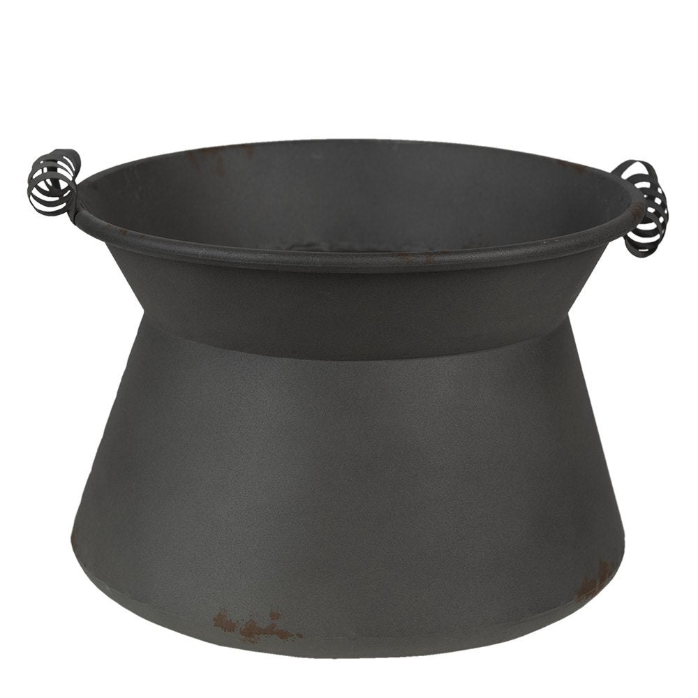 Bloempot Set van 2 Ø 28 Ø 22 cm Grijs ijzer plantenpot