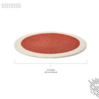Eetplacemats – Katoenen geribbeld hittebestendig – 32 cm ronde set van 4
