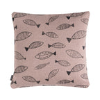 Fishes kussen Taupe zwart 45x45cm