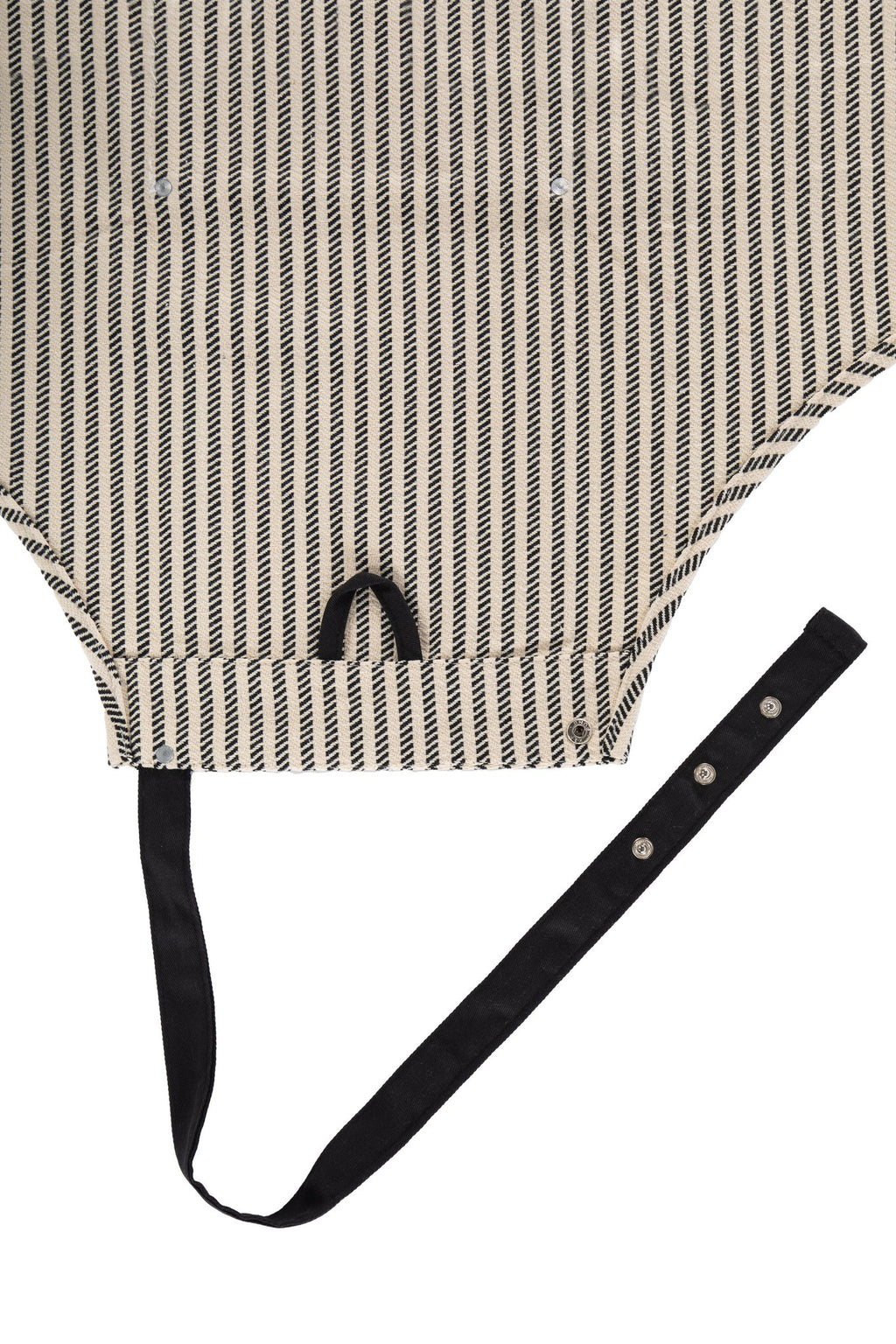 Schort Toledo - Striped - 68x85 cm, zwart en wit