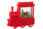 J-Line decoratie Locomotief - kunststof - rood