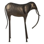 Beeld Olifant 86 cm Koperkleurig Metaal Olifant Decoratie