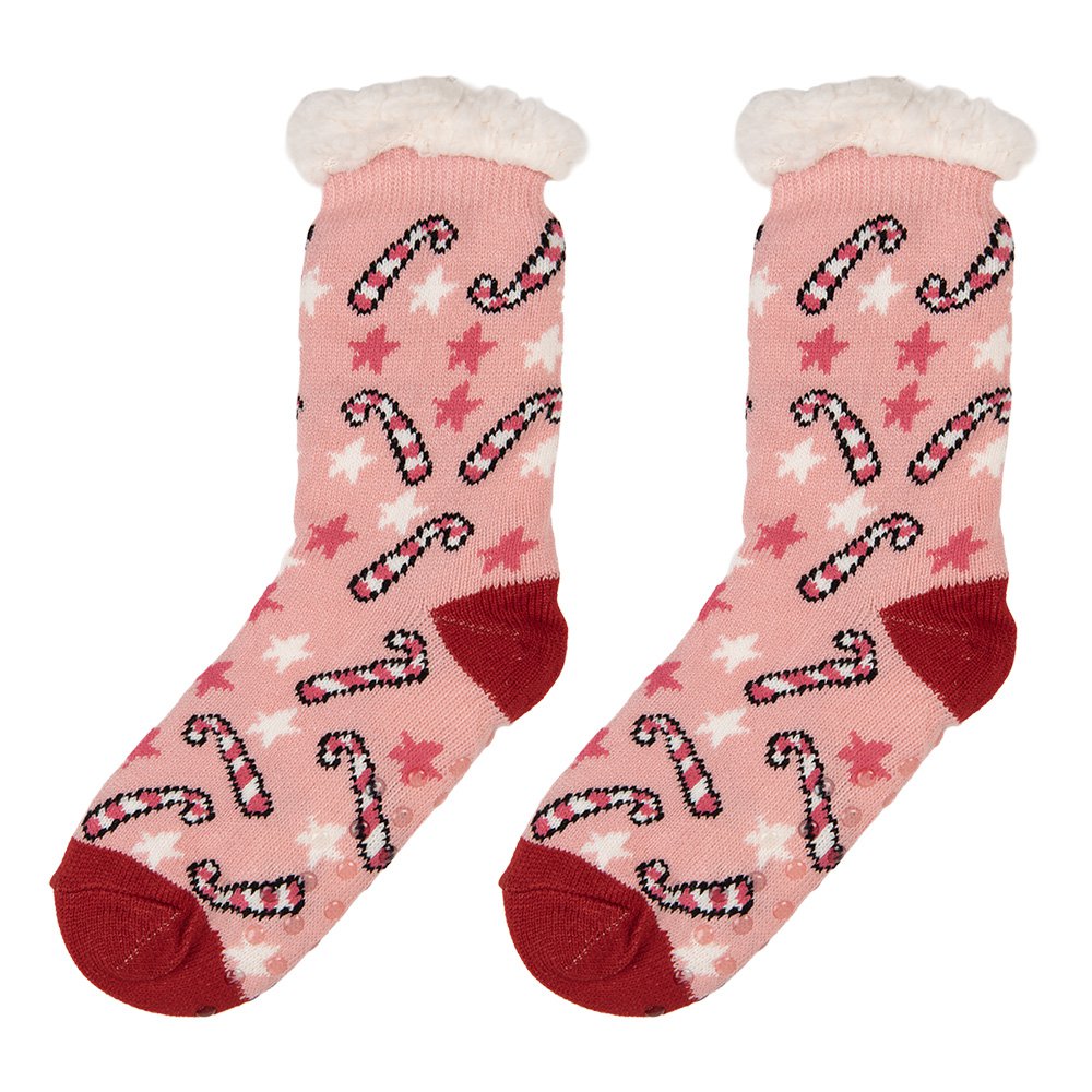 Kerstsokken one size Roze Synthetisch