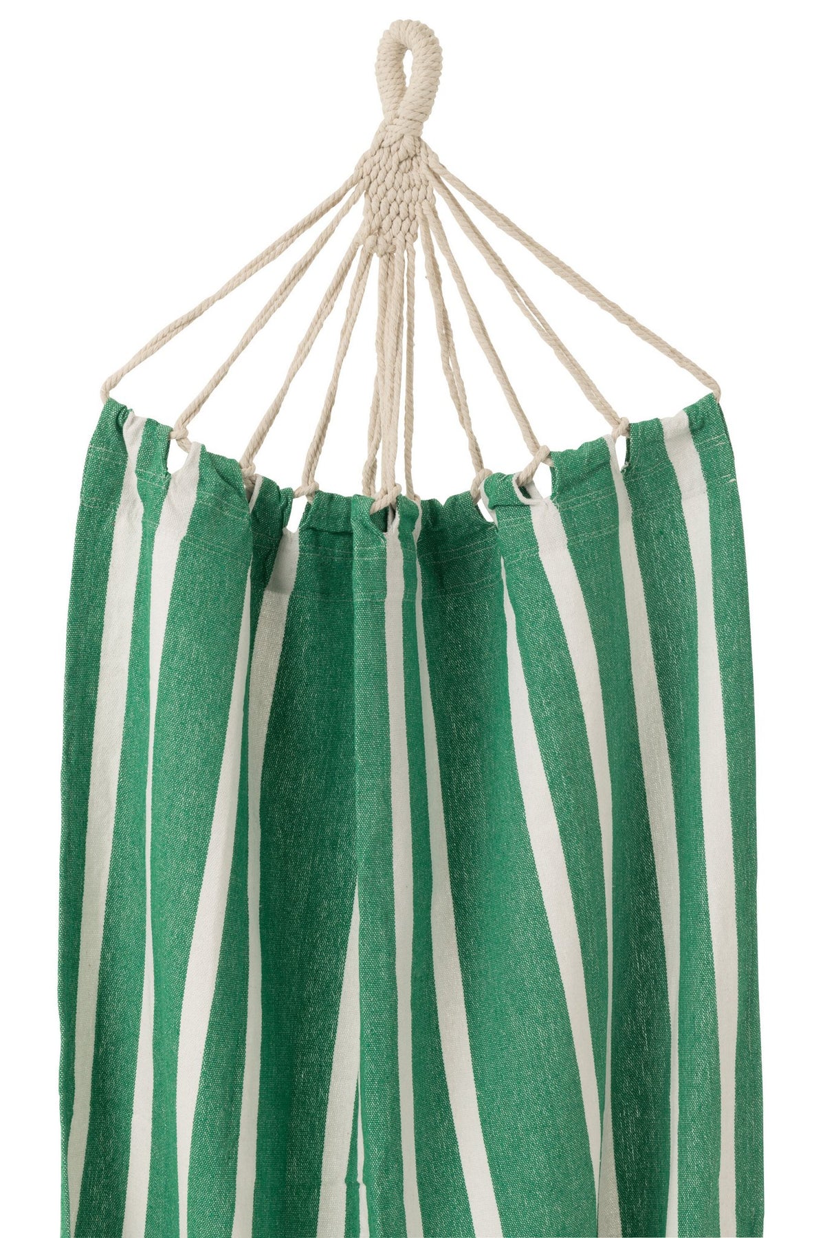 J-Line Hangmat Strepen Katoen/Polyester Donker Groen/Wit