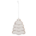 Kersthanger Kerstboom 8x1x10 cm Wit Kunststof