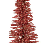 Kerstdecoratie Beeld Kerstboom Ø 14x25 cm Roze Hout