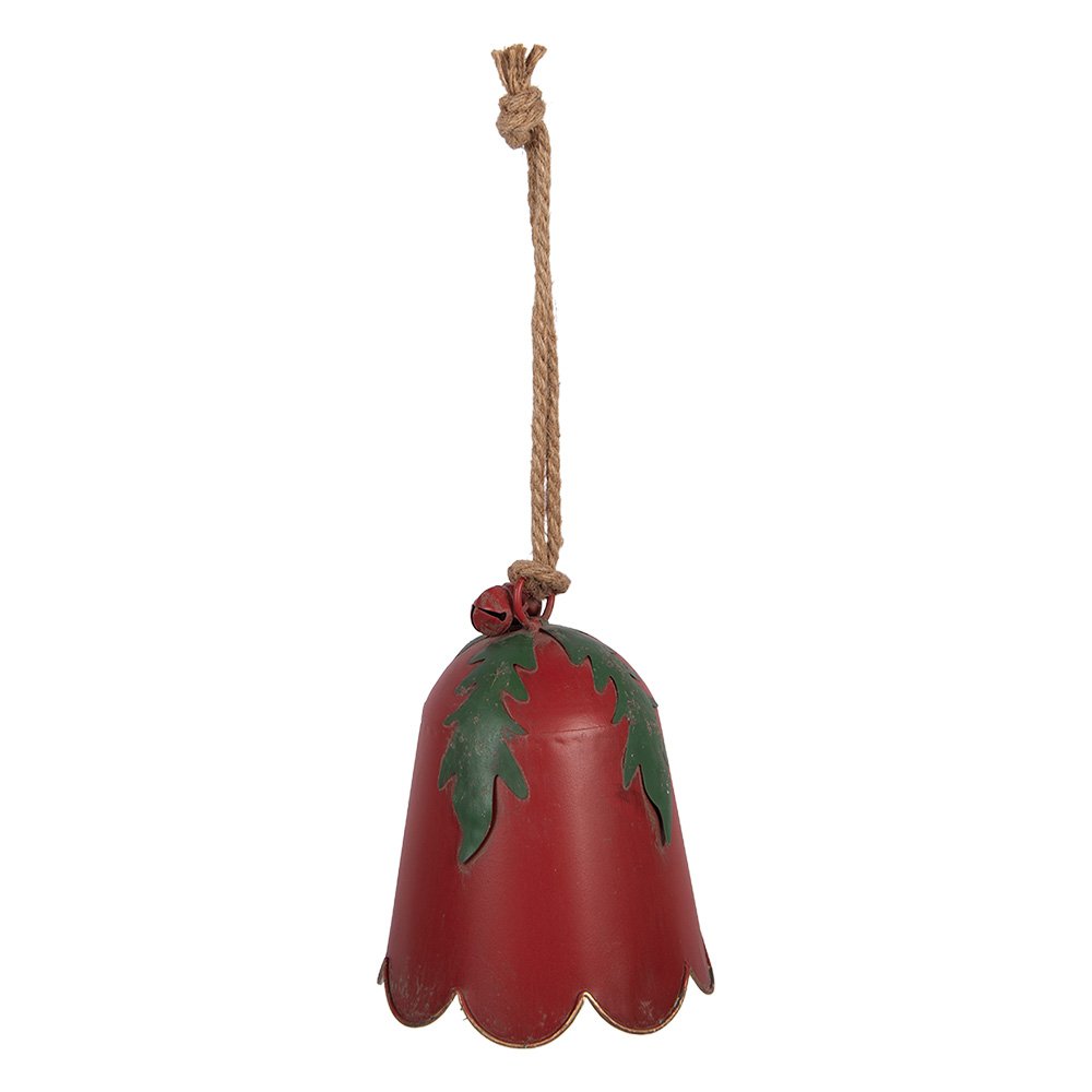 Kerstdecoratie Beeld Bel bel Ø 16x20 cm Rood Metaal
