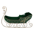 Kerstdecoratie Beeld Slee 141x60x92 cm Groen Metaal