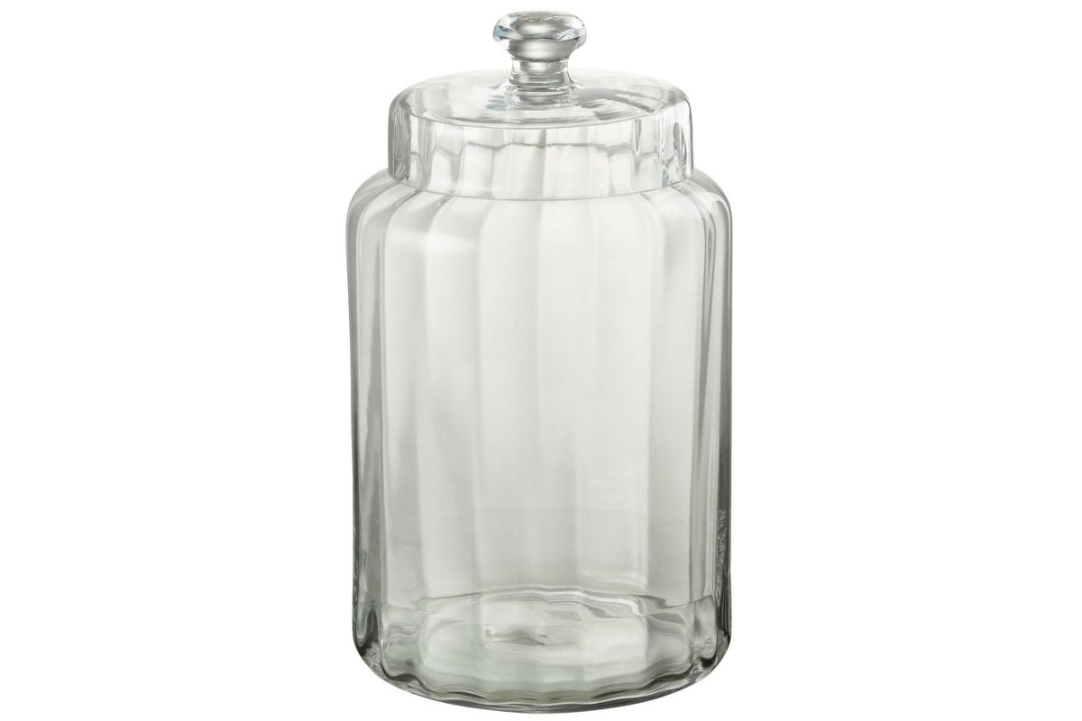 J-Line Voorraadpot Elia Glas Transparant Large