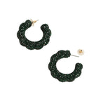 Smaragdgroene oorringen – legering sieraden – push-back sluiting – handgemaakt