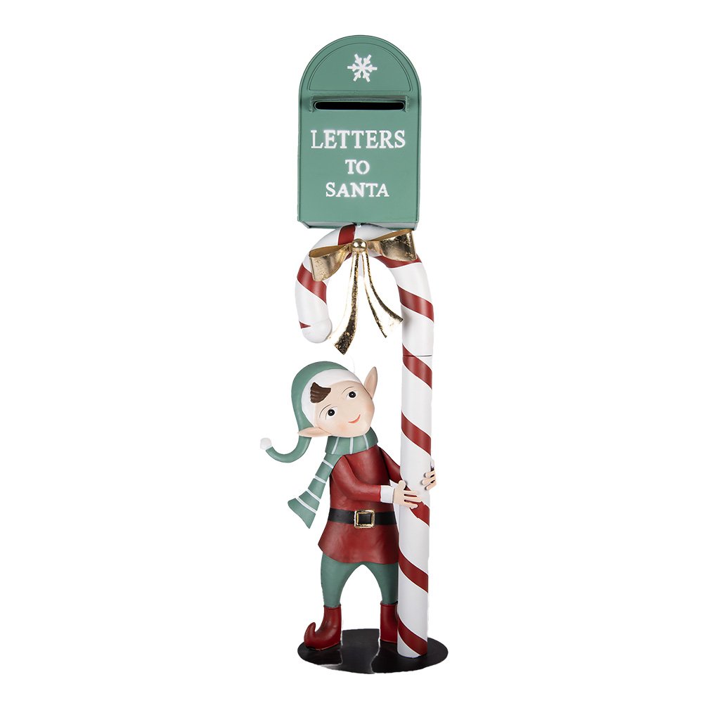 Kerstdecoratie Beeld Brievenbus 31x16x96 cm Groen Metaal