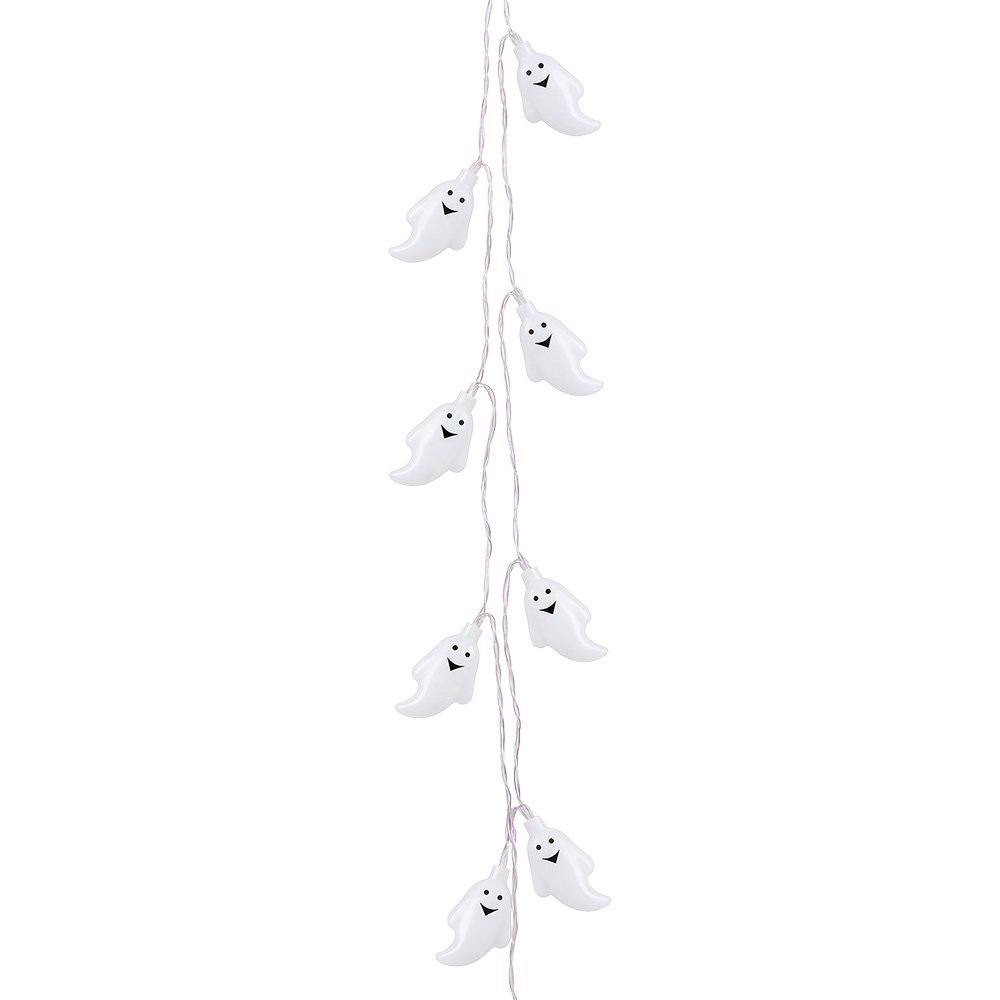 Decoratie Kerstslinger Wit Kunststof