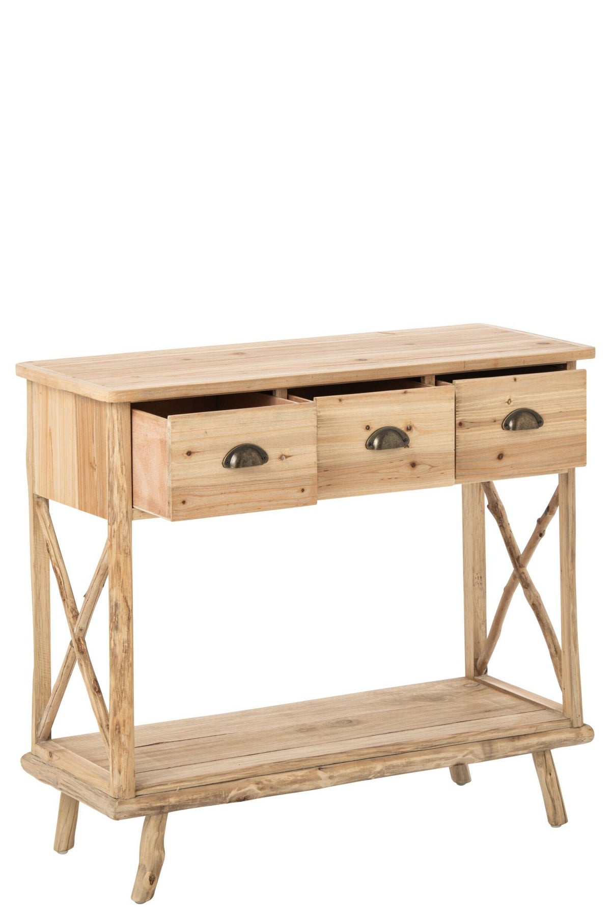 J-Line Consoletafel Chamonix - dennenhout - naturel