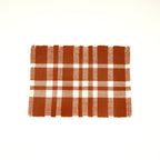 Rust Checker Stripe Placemat – Duurzame polyester tafelmat voor eetkamer en keuken