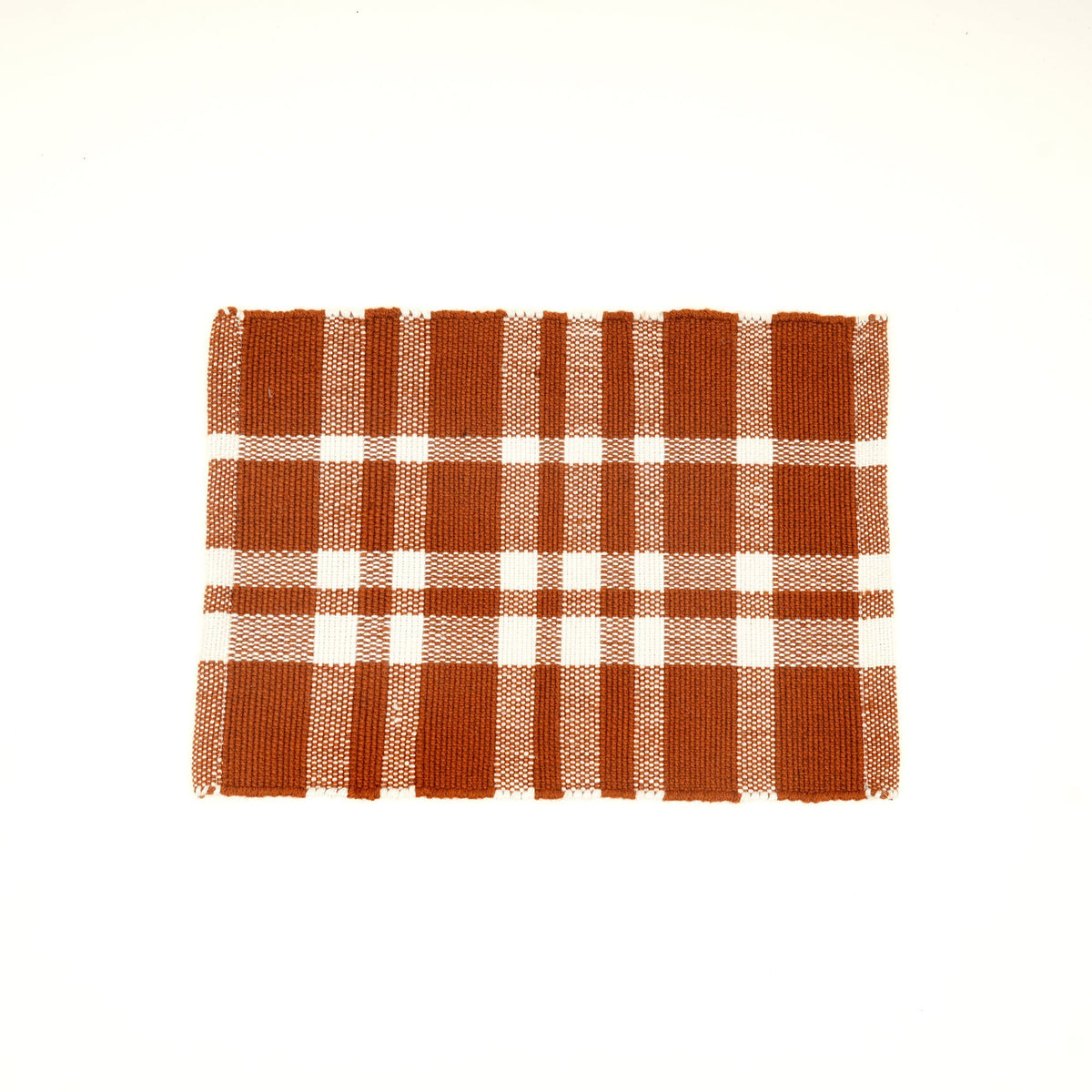 Rust Checker Stripe Placemat – Duurzame polyester tafelmat voor eetkamer en keuken