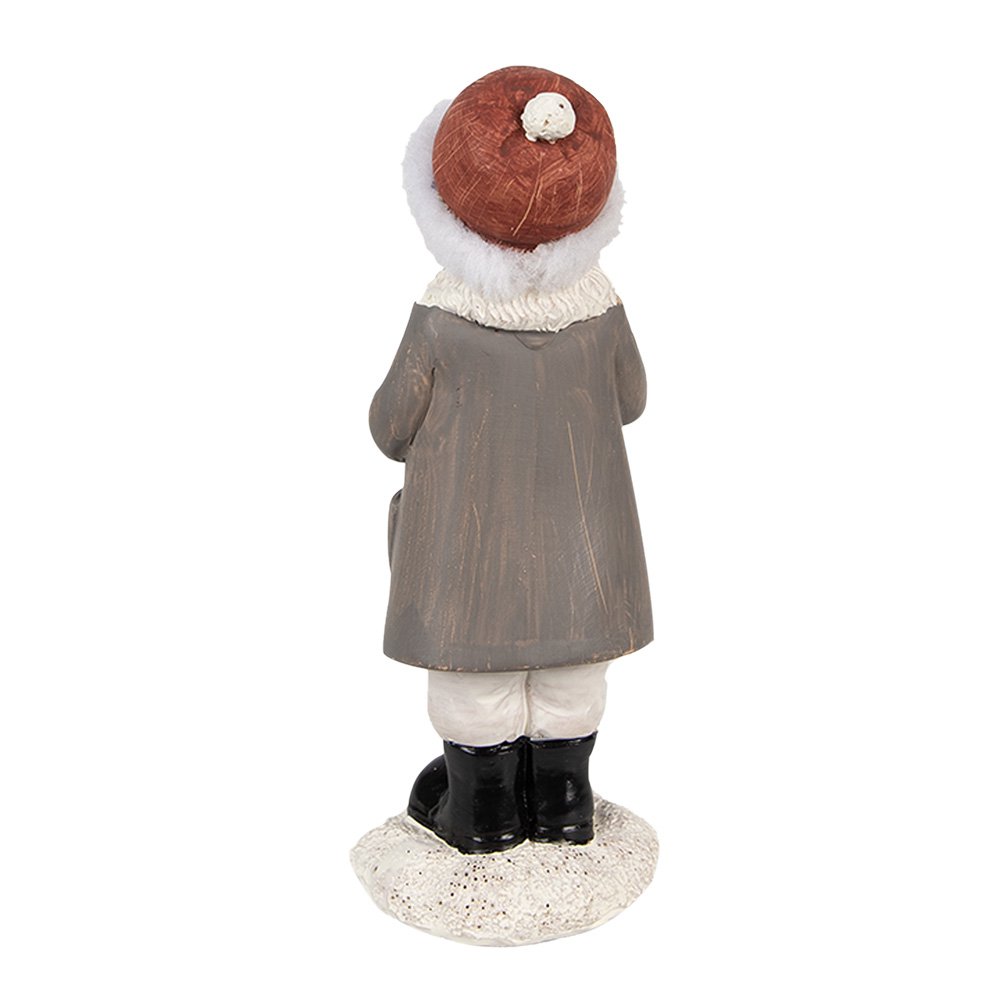 Beeld Kind 14 cm Grijs Polyresin Kerstfiguren