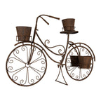 Planthouder Fiets 107x35x70 cm Bruin Metaal