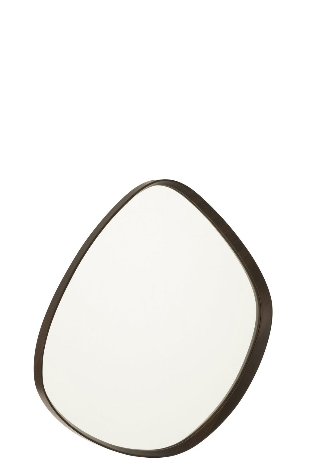 J-Line spiegel Abstract - hout/glas - donkerbruin - small - 70 x 61 cm
